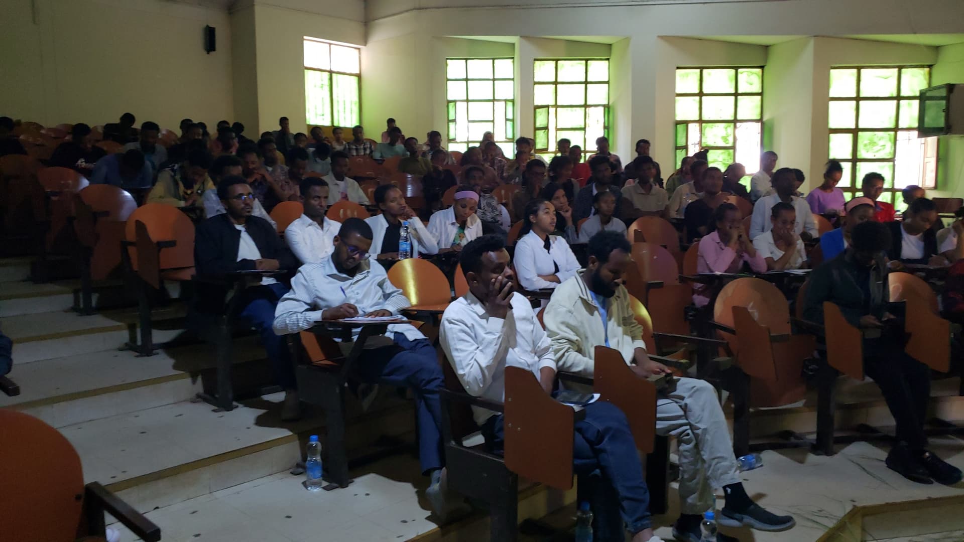 Students attending the Shape Your Future event at CMHS, Gondar